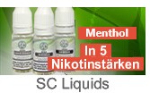 E-Zigaretten Liquids (mit Menthol) von SC