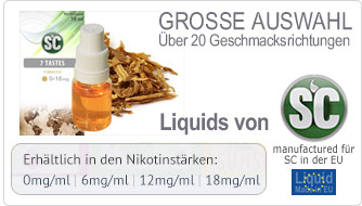  E-Zigaretten Liquids von SC 