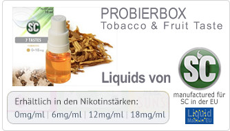  E-Zigaretten Liquids (Probierbox) von SC 