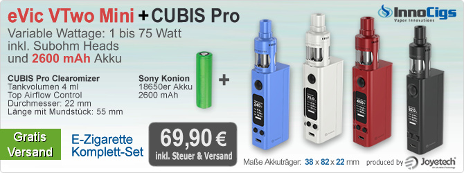 eVic VTwo Mini Set + CUBIS Pro