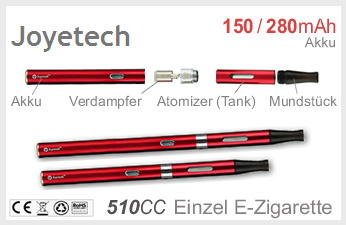  Joyetech 510CC Einzel E-Zigarette - Rot 