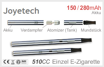  Joyetech 510CC Einzel E-Zigarette - Silber 