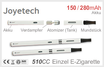  Joyetech 510CC Einzel E-Zigarette - Weiss 