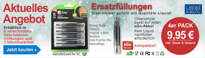  Ersatzfüllungen für eGo E-Zigaretten 
